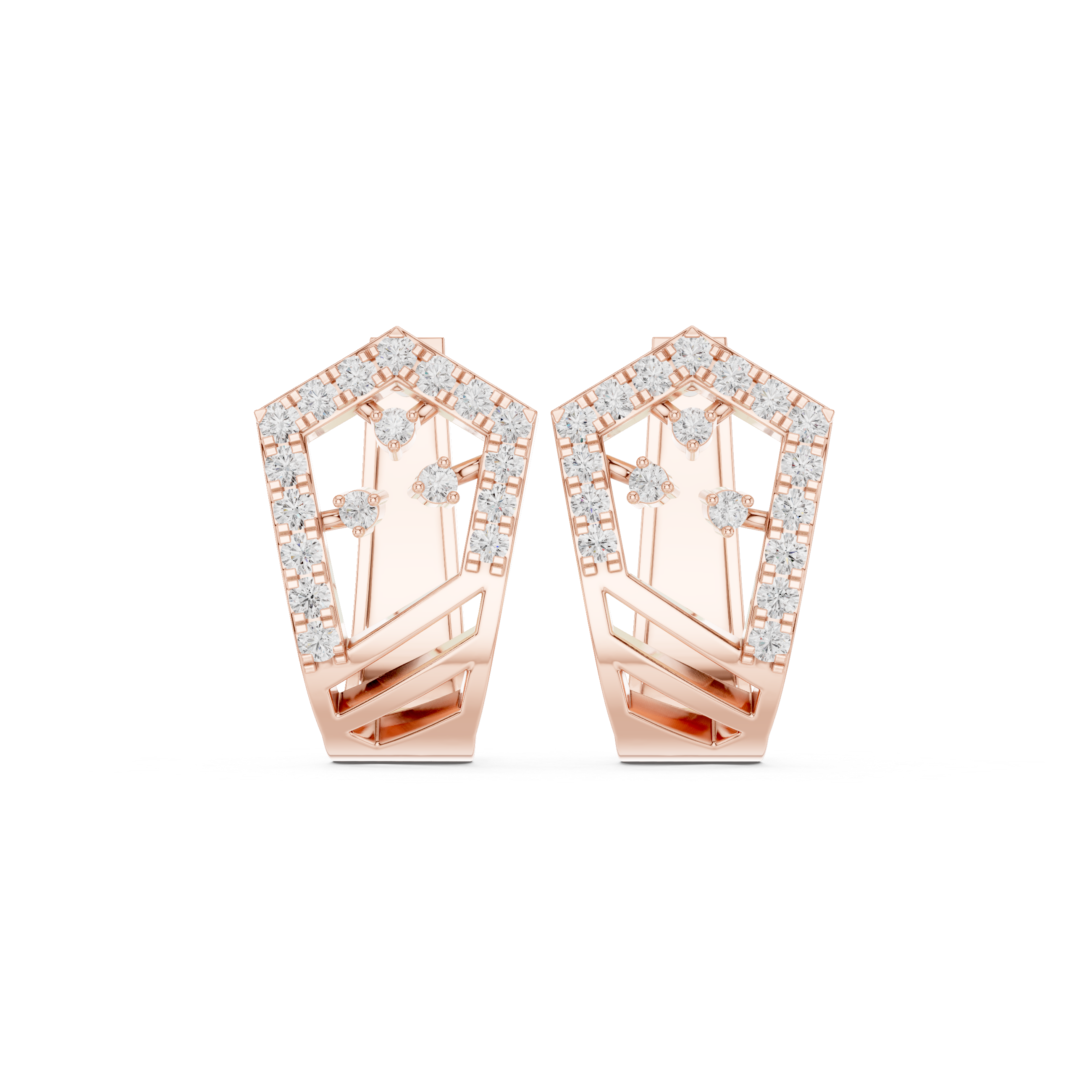 Tidal Edge Lab Grown Diamond Earrings Pairs