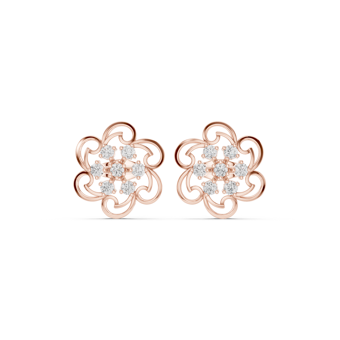 Lunar Crescent Lab Grown Diamond Earrings Hoops