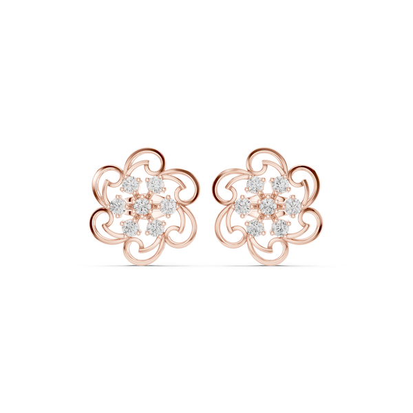 Lunar Crescent Lab Grown Diamond Earrings Hoops