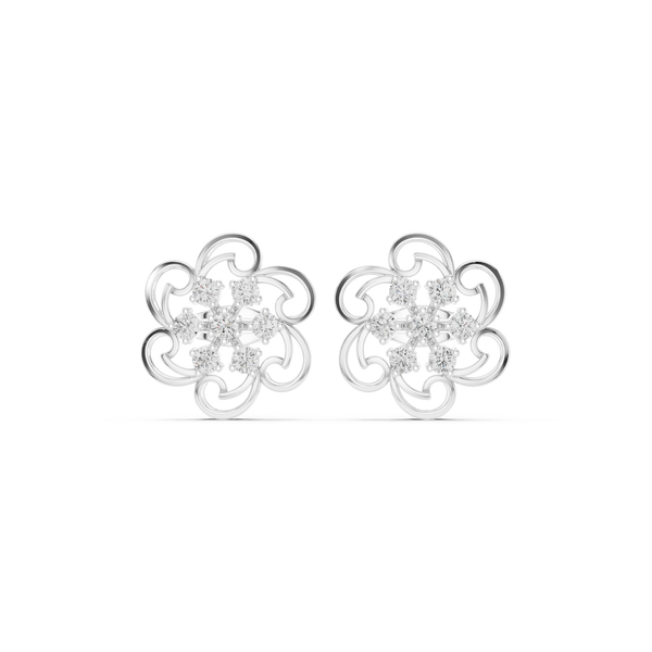 Lunar Crescent Lab Grown Diamond Earrings Hoops