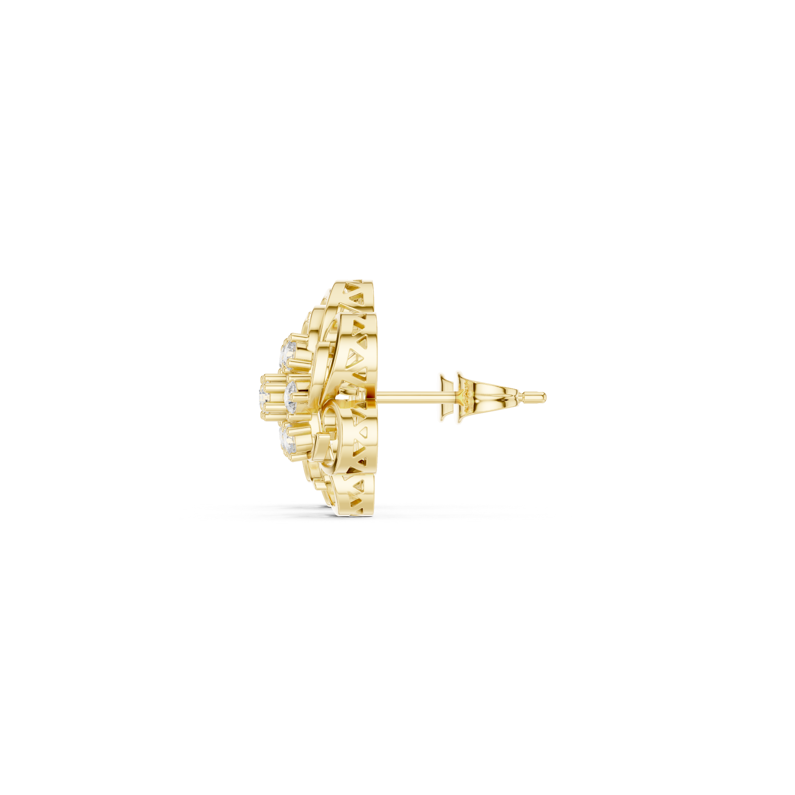 Lunar Crescent Lab Grown Diamond Earrings Hoops