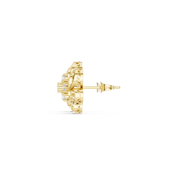 Lunar Crescent Lab Grown Diamond Earrings Hoops