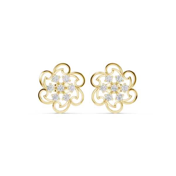 Lunar Crescent Lab Grown Diamond Earrings Hoops