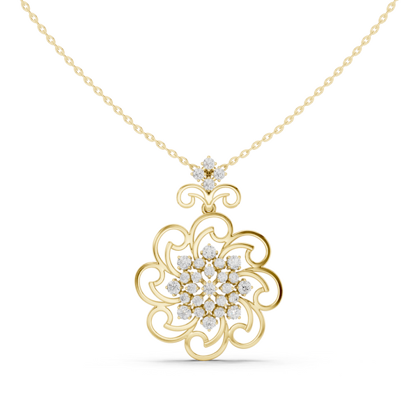 Noble Teardrop Lab Grown Diamond Elegant Pendant