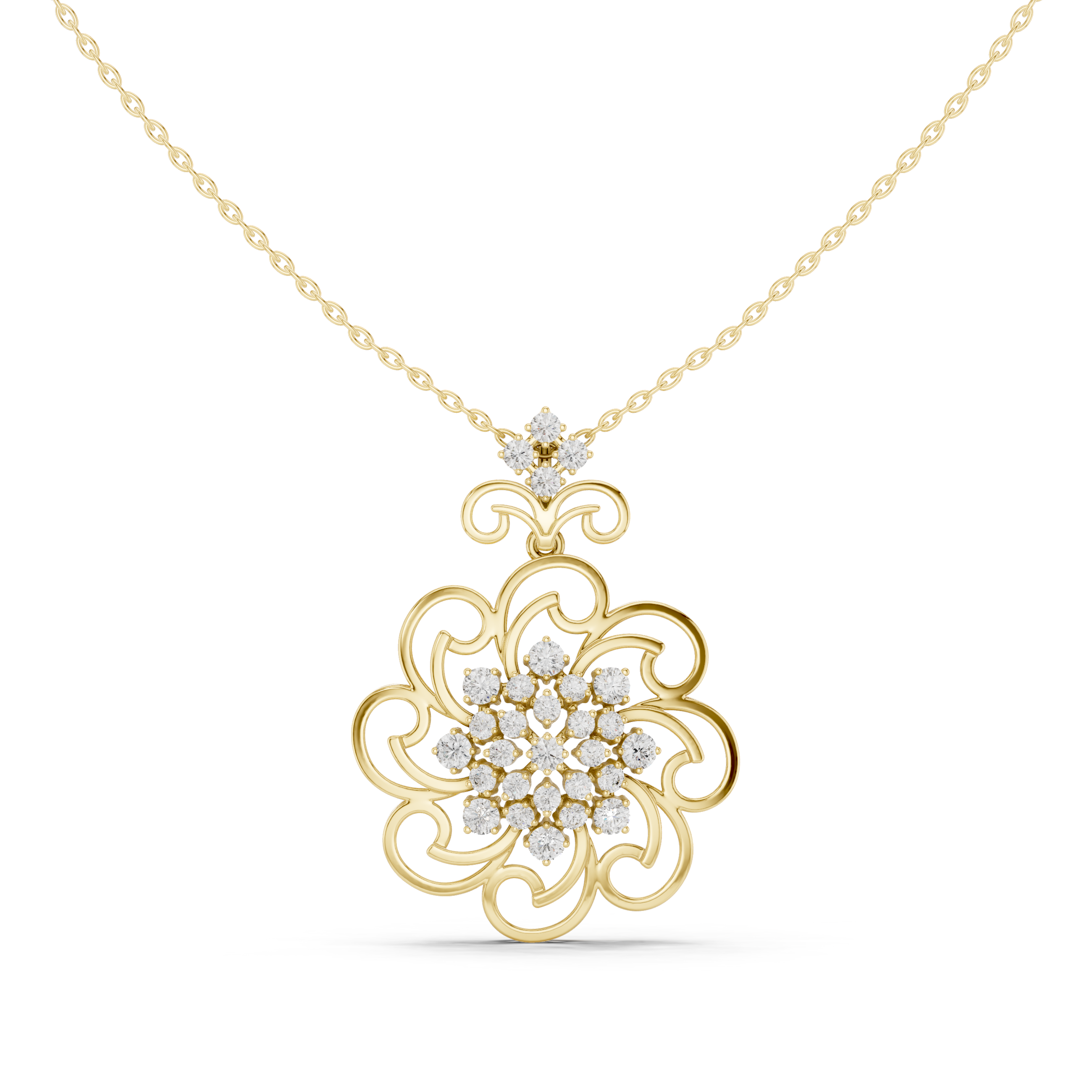 Noble Teardrop Lab Grown Diamond Elegant Pendant