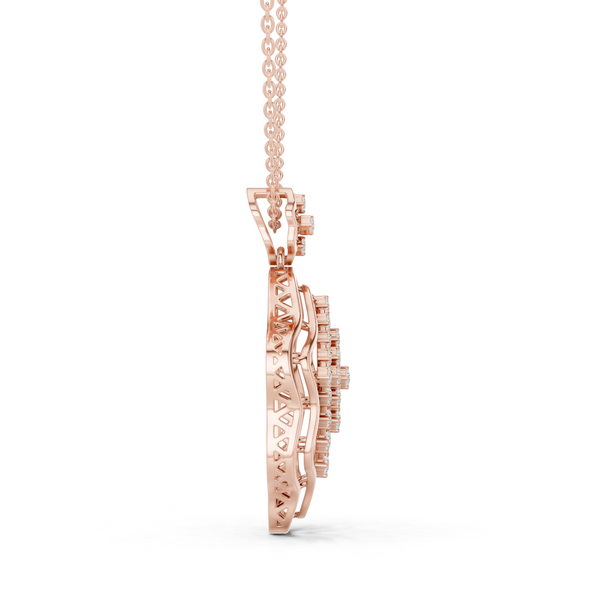 Ornate Shield Lab Grown Diamond Luxury Pendant