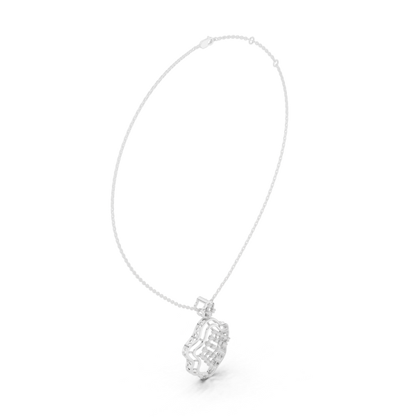 Ornate Shield Lab Grown Diamond Luxury Pendant