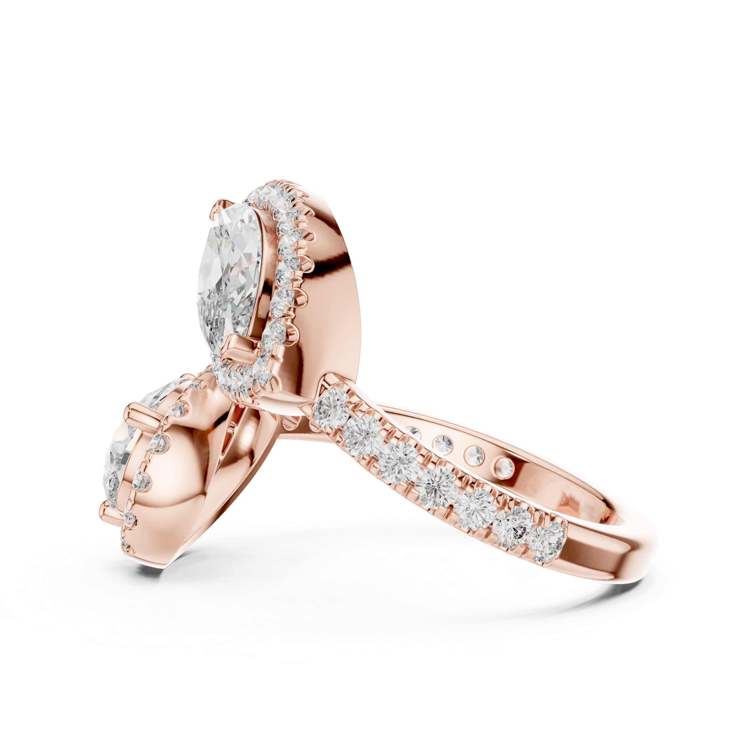 Spring Petal lab grown diamond ring