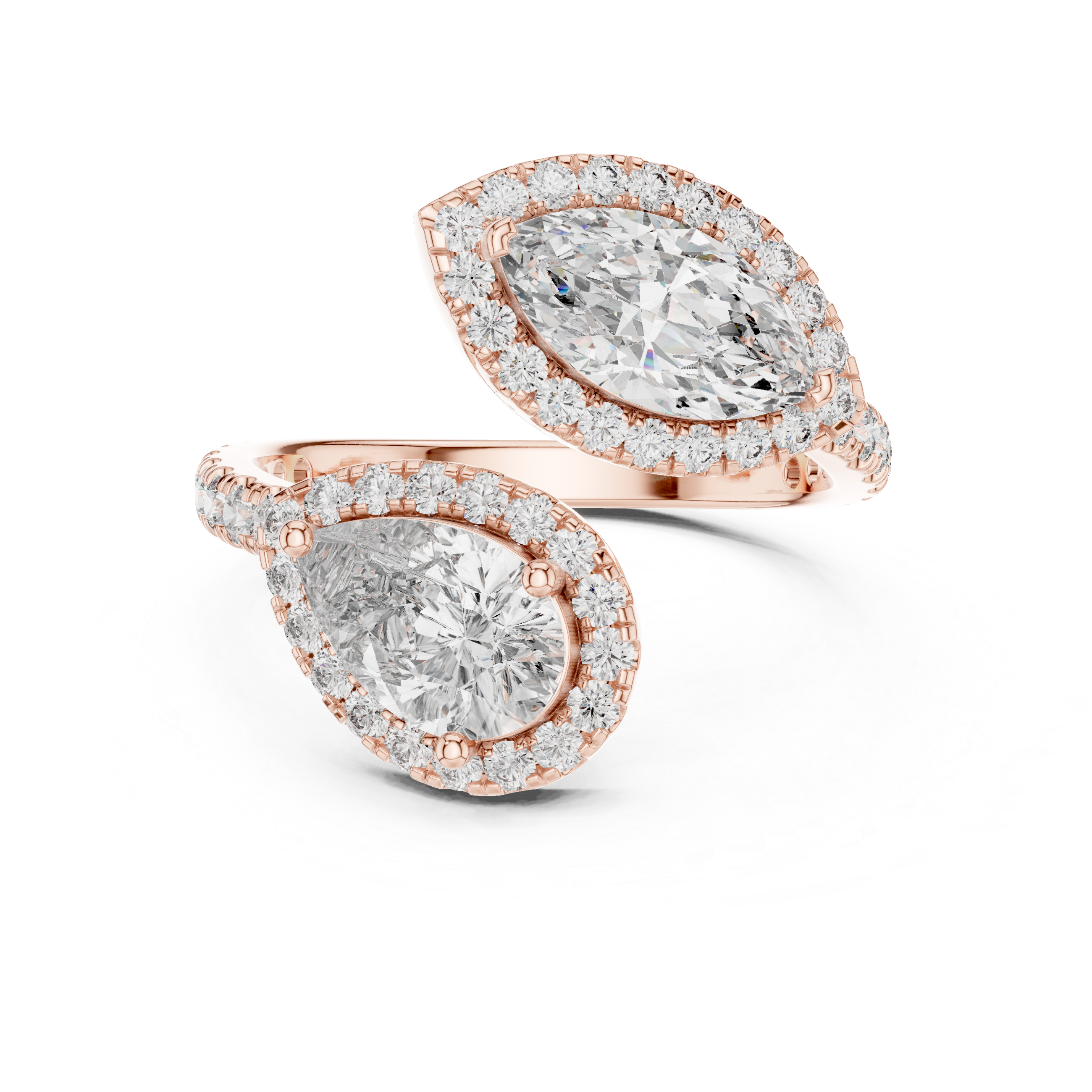 Spring Petal lab grown diamond ring
