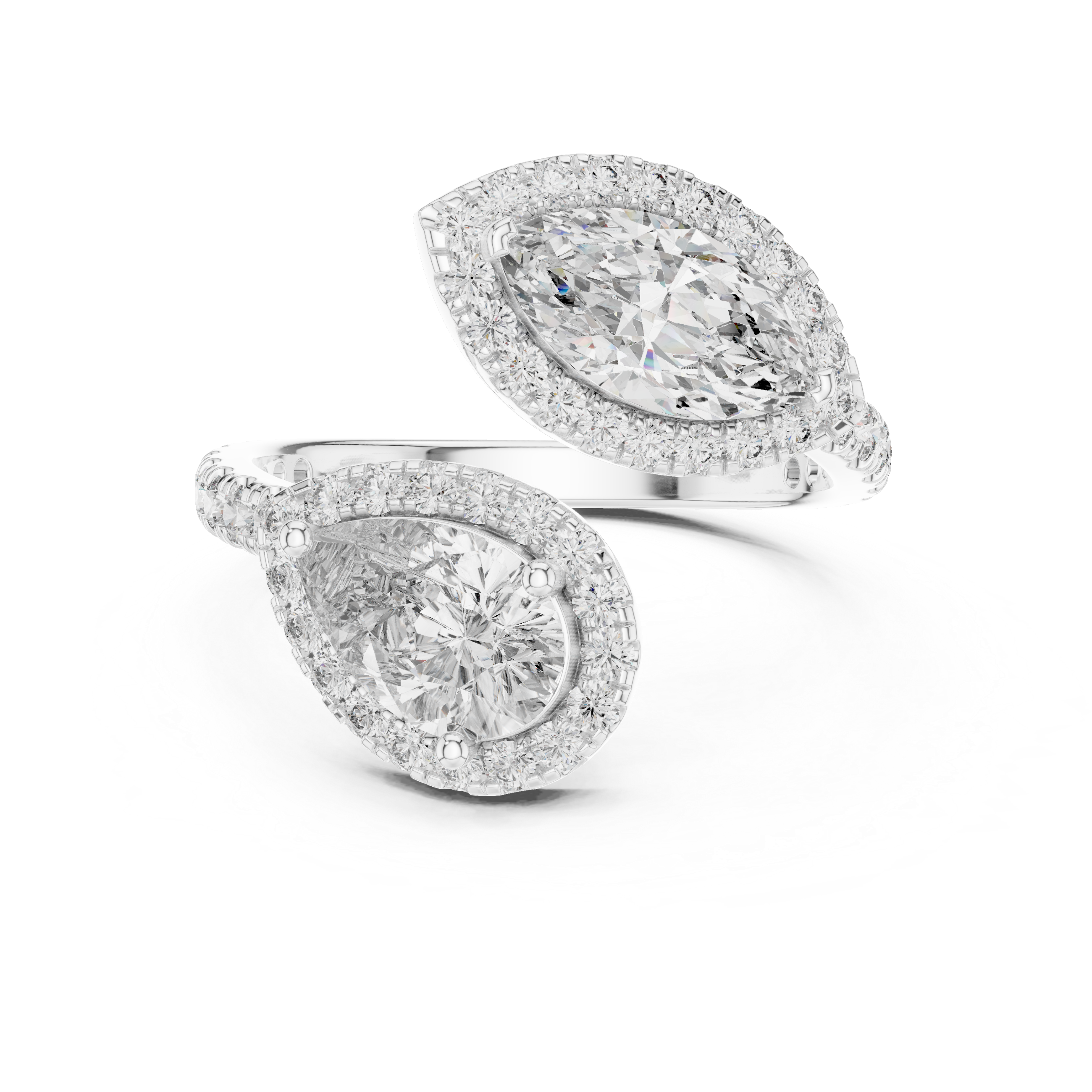 Spring Petal lab grown diamond ring