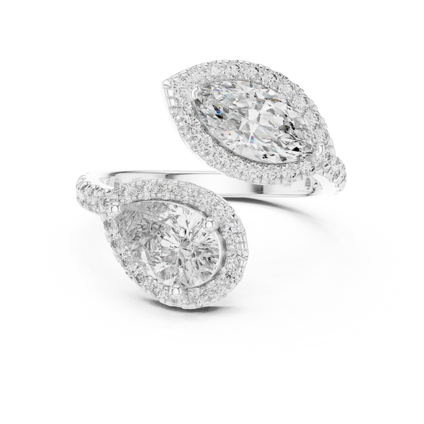 Spring Petal lab grown diamond ring