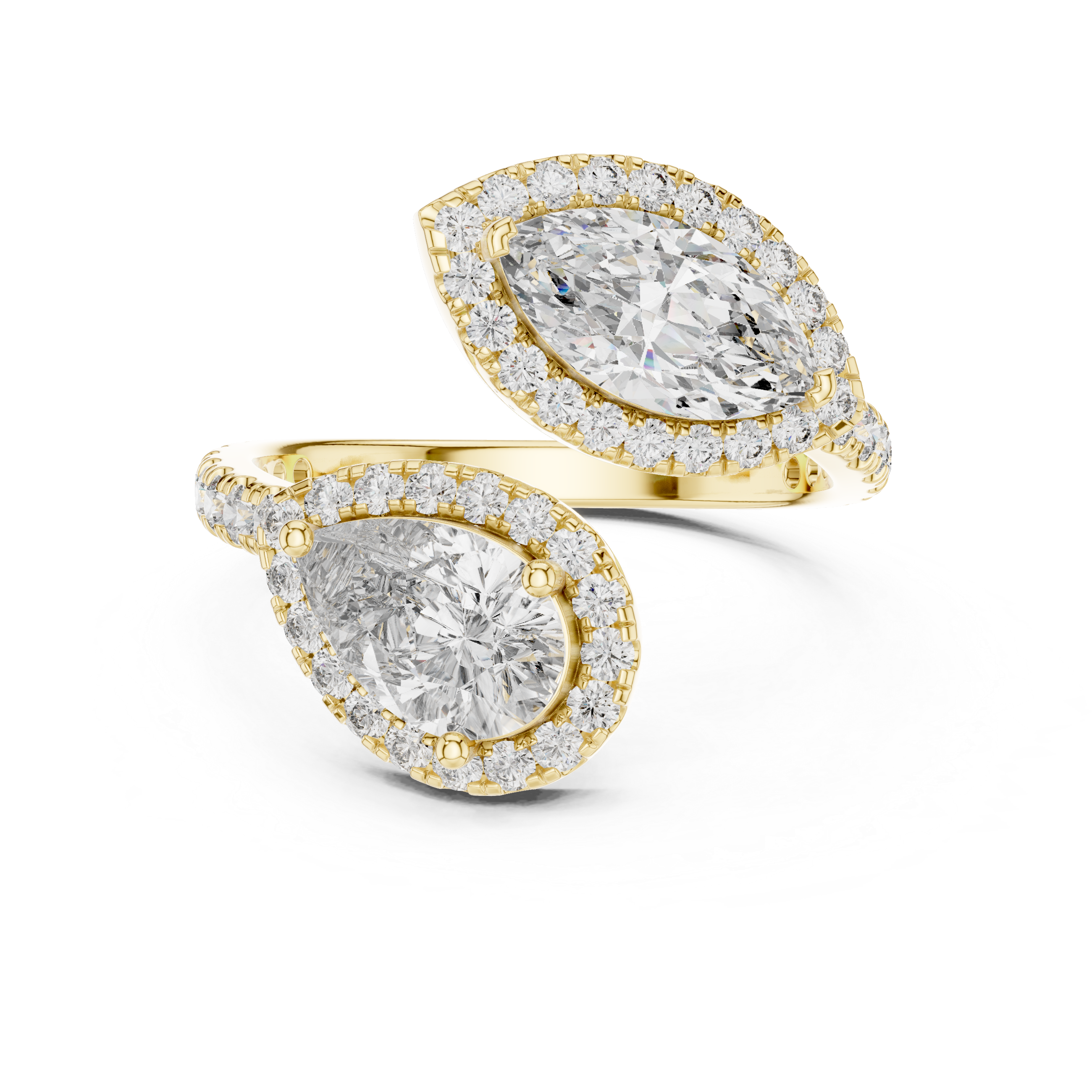 Spring Petal lab grown diamond ring