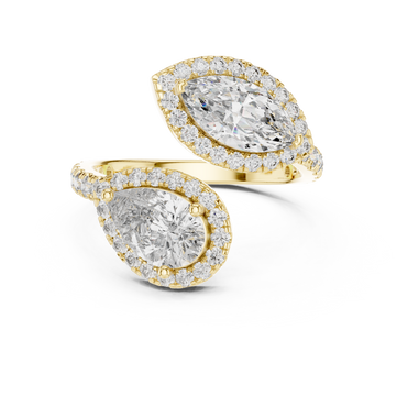 Spring Petal lab grown diamond ring