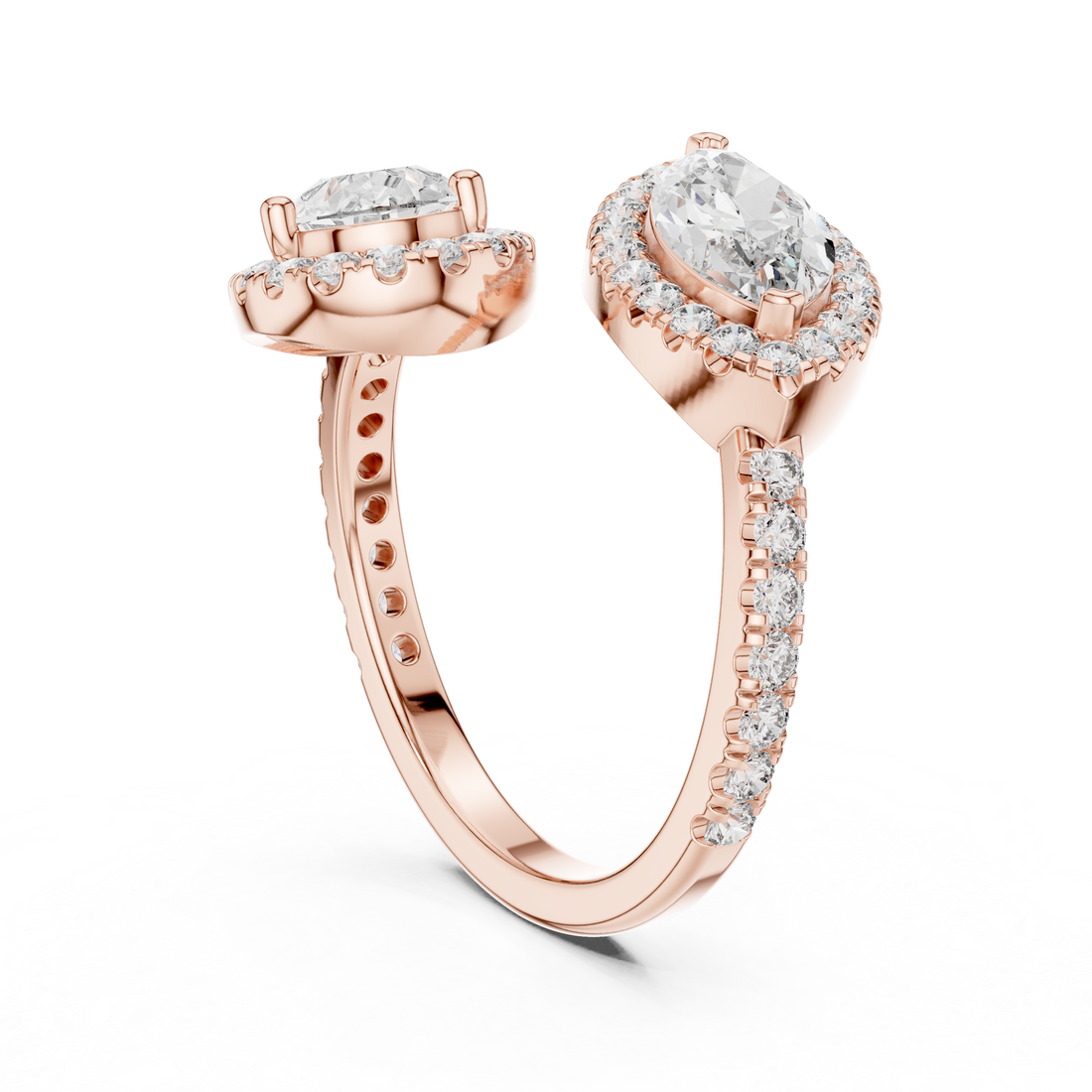 Spring Petal lab grown diamond ring