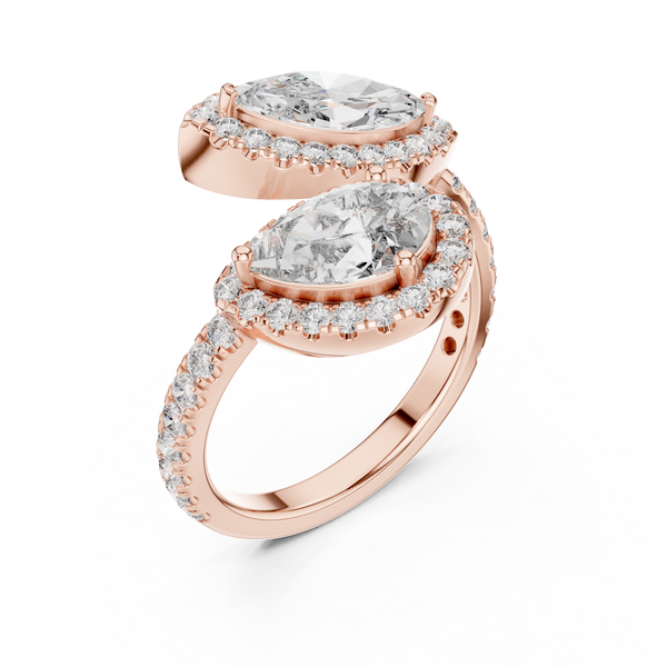 Spring Petal lab grown diamond ring