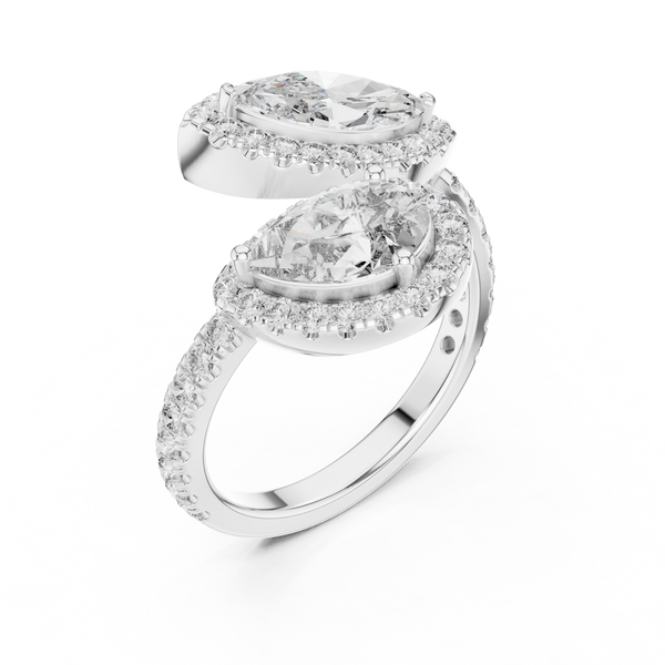 Spring Petal lab grown diamond ring