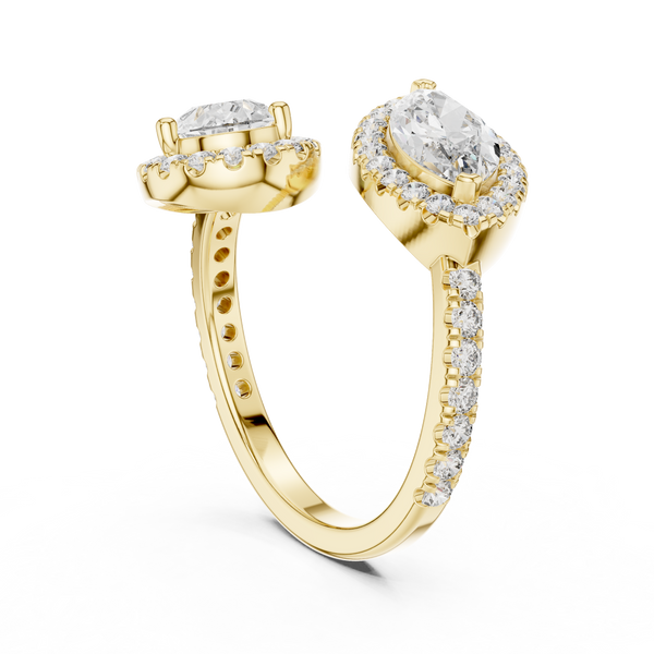 Spring Petal lab grown diamond ring