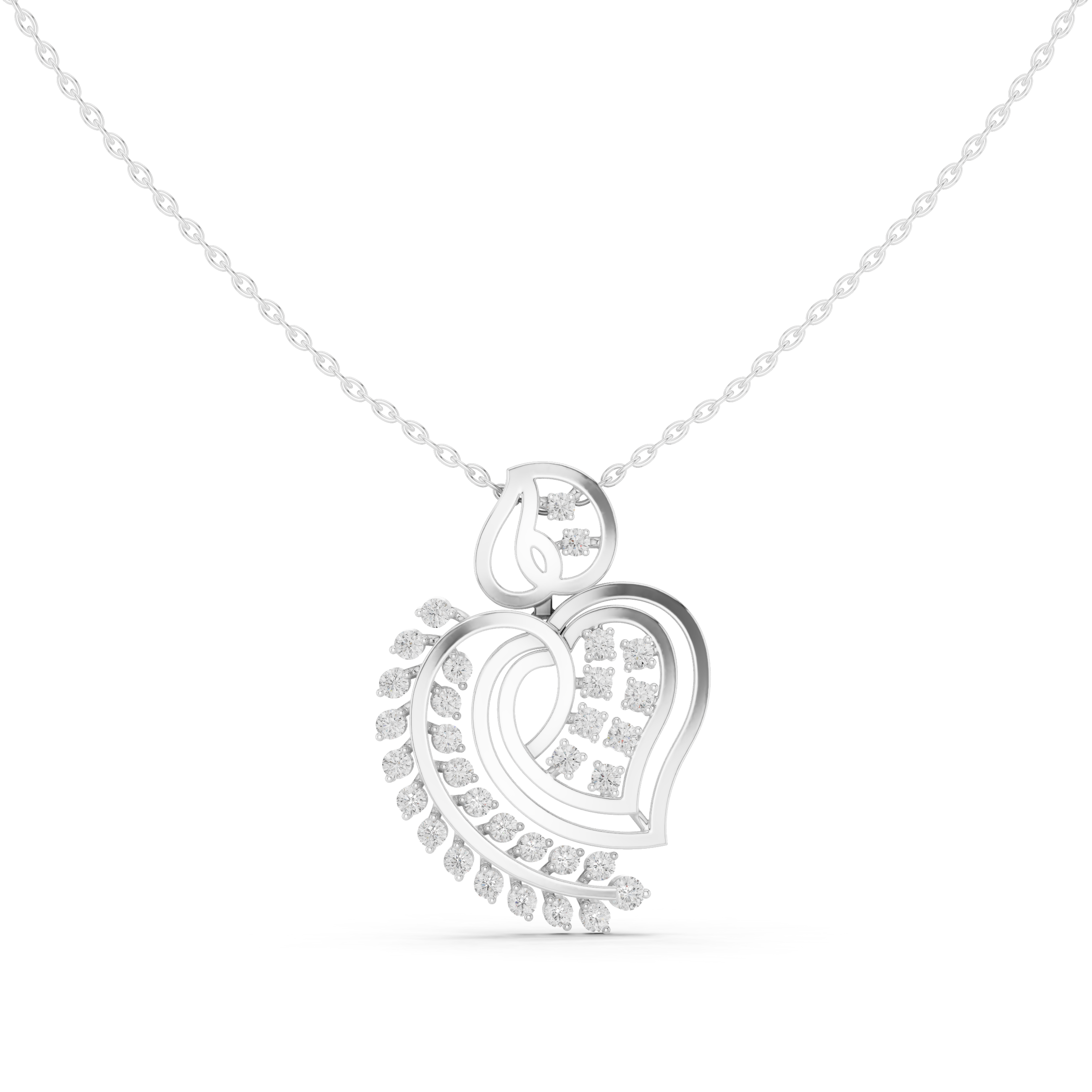 Dainty Cluster Lab Grown Diamond Halo Pendant