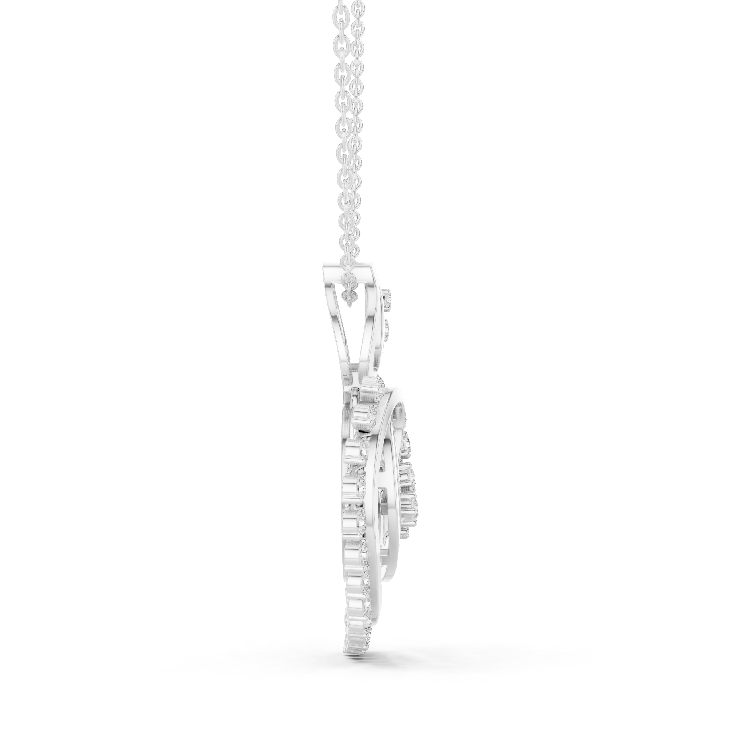 Dainty Cluster Lab Grown Diamond Halo Pendant