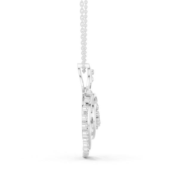 Dainty Cluster Lab Grown Diamond Halo Pendant