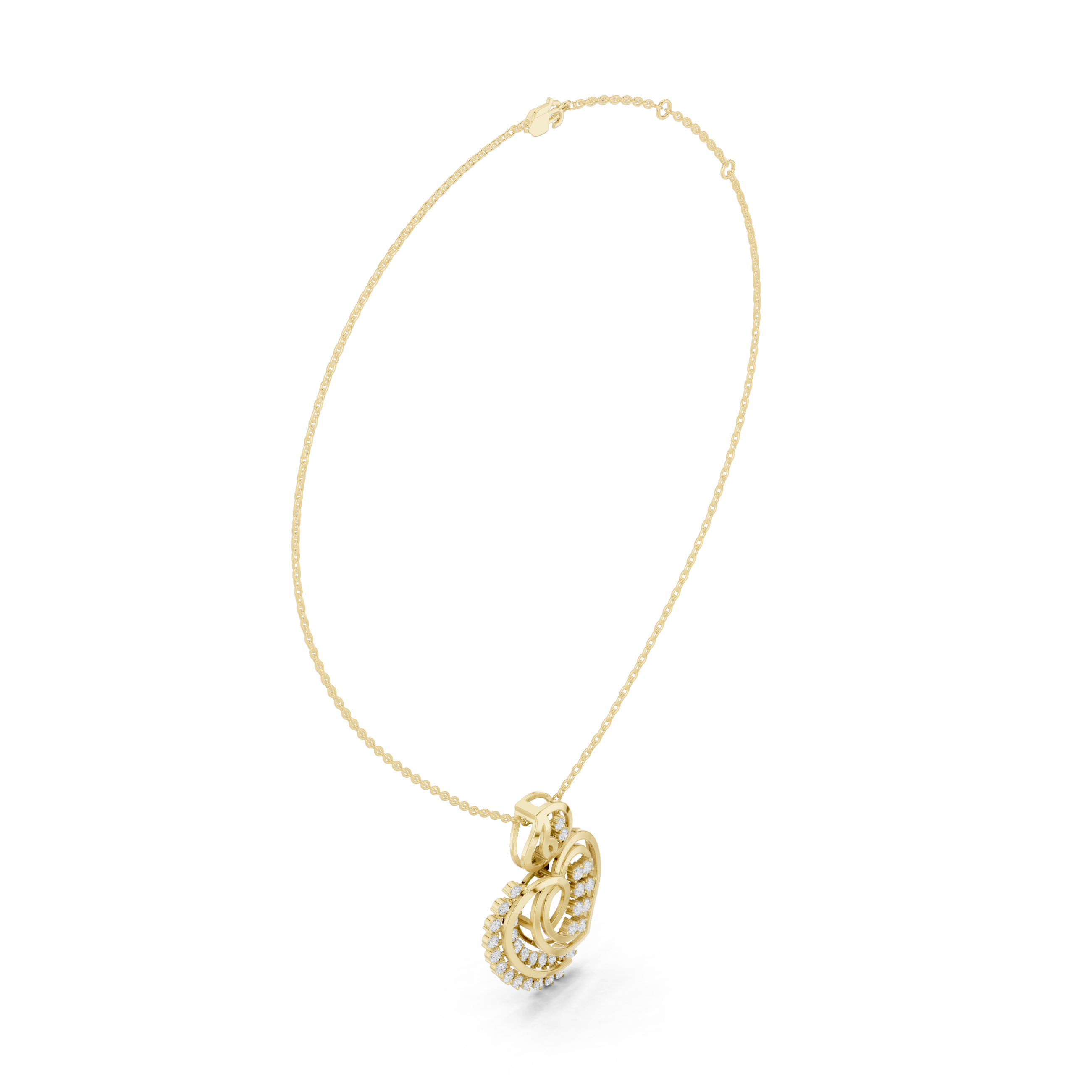Dainty Cluster Lab Grown Diamond Halo Pendant