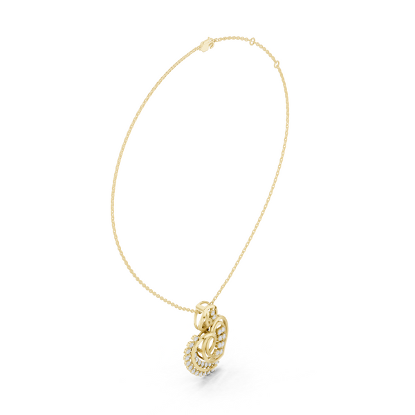 Dainty Cluster Lab Grown Diamond Halo Pendant