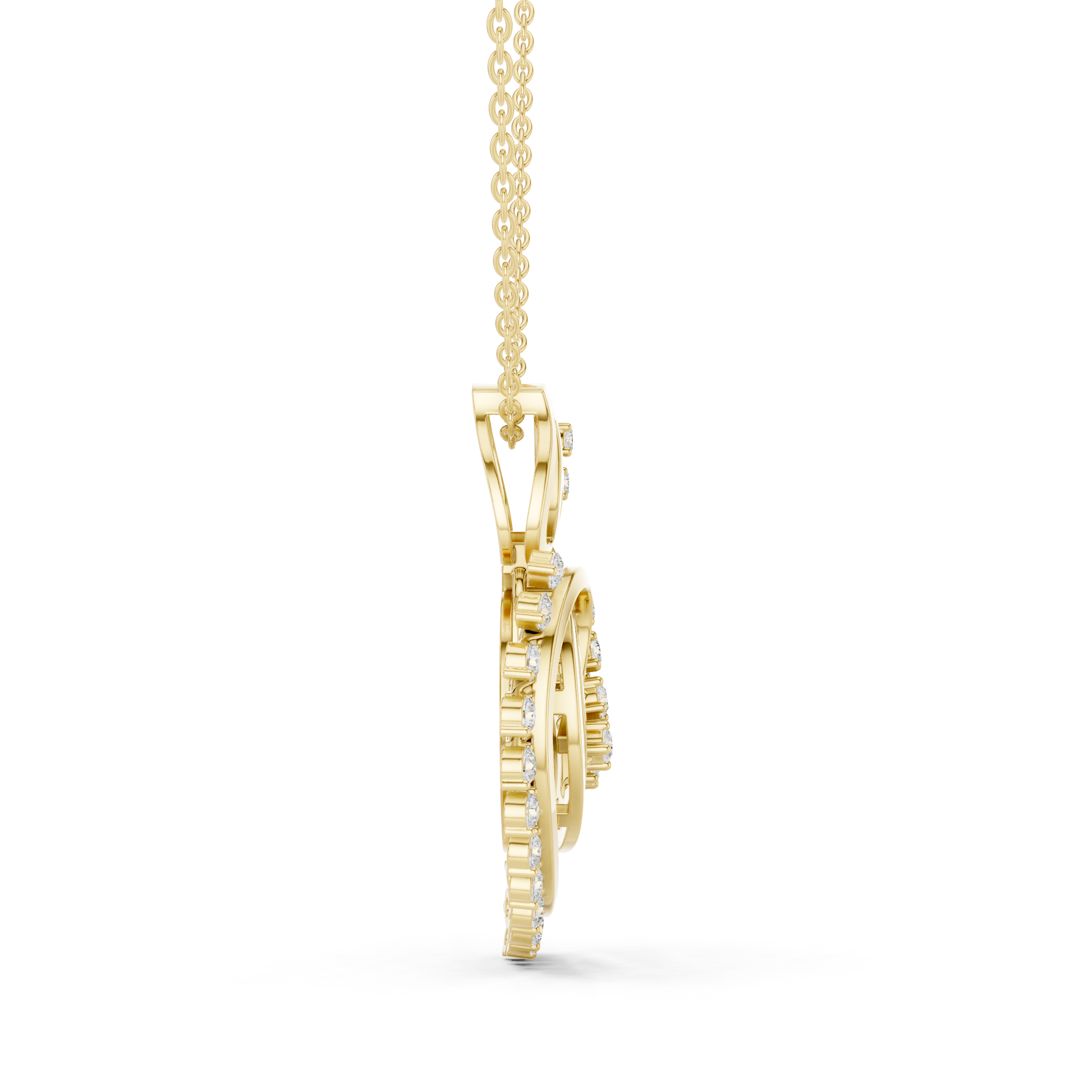 Dainty Cluster Lab Grown Diamond Halo Pendant