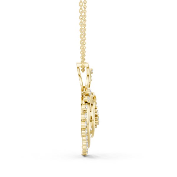 Dainty Cluster Lab Grown Diamond Halo Pendant