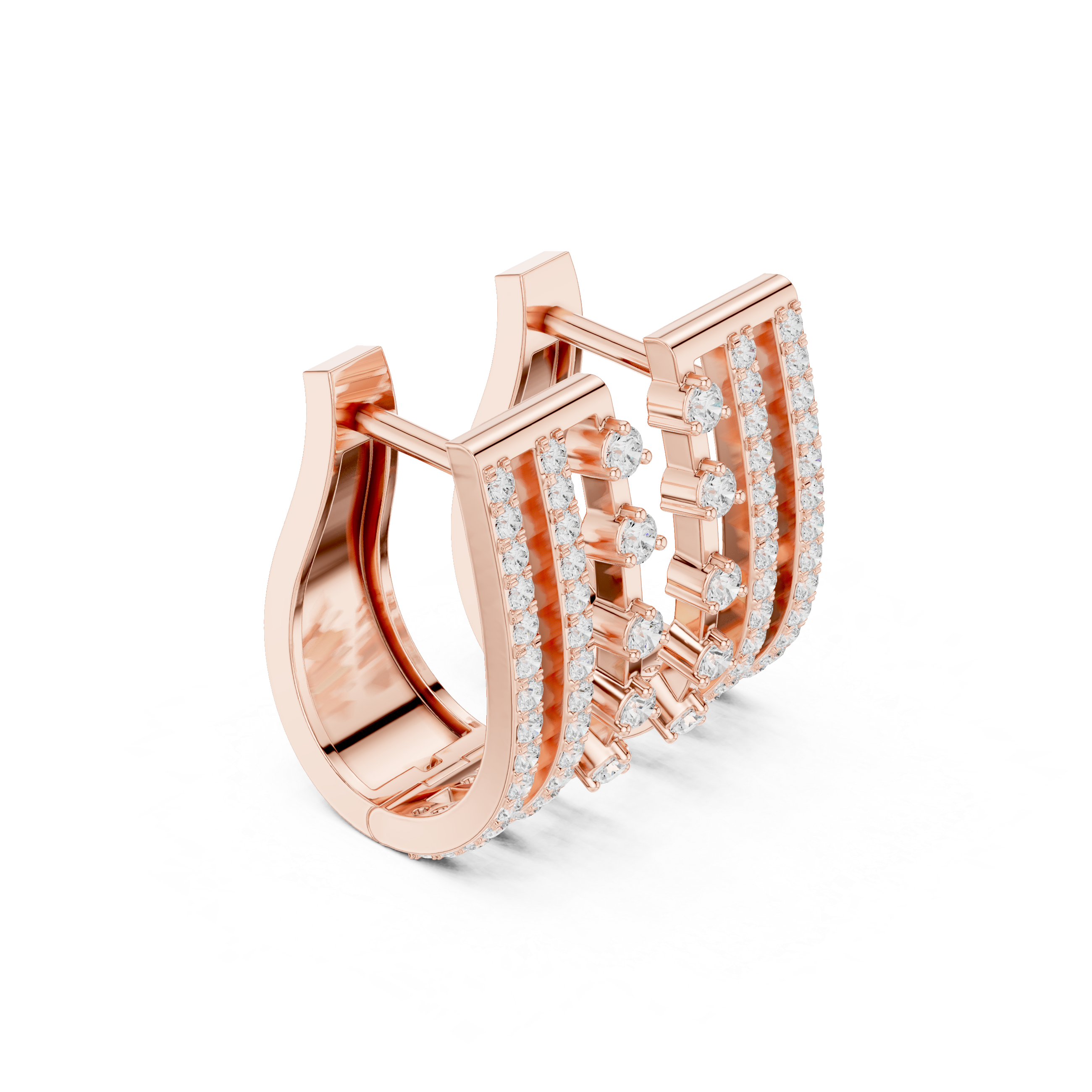 Floral Bloom lab grown diamond earring design