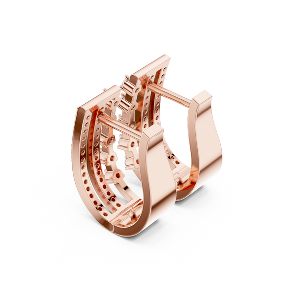 Floral Bloom lab grown diamond earring design