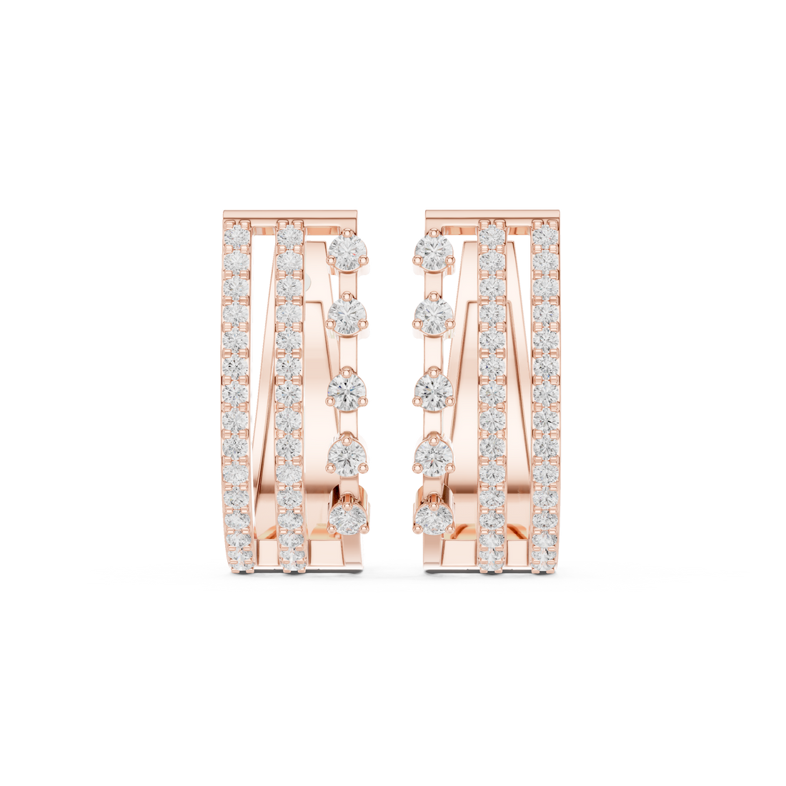 Floral Bloom lab grown diamond earring design