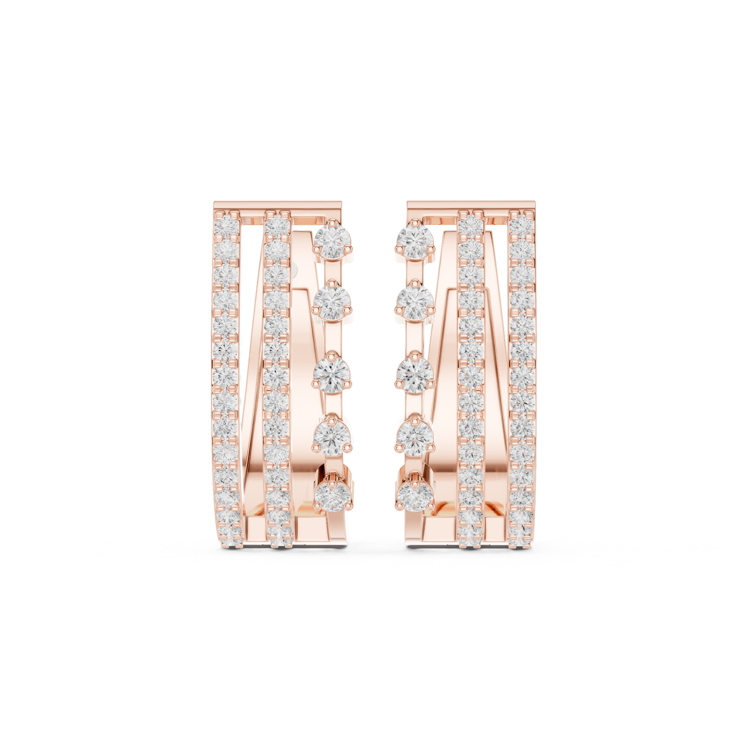 Floral Bloom lab grown diamond earring design