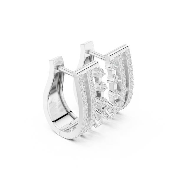 Floral Bloom lab grown diamond earring design