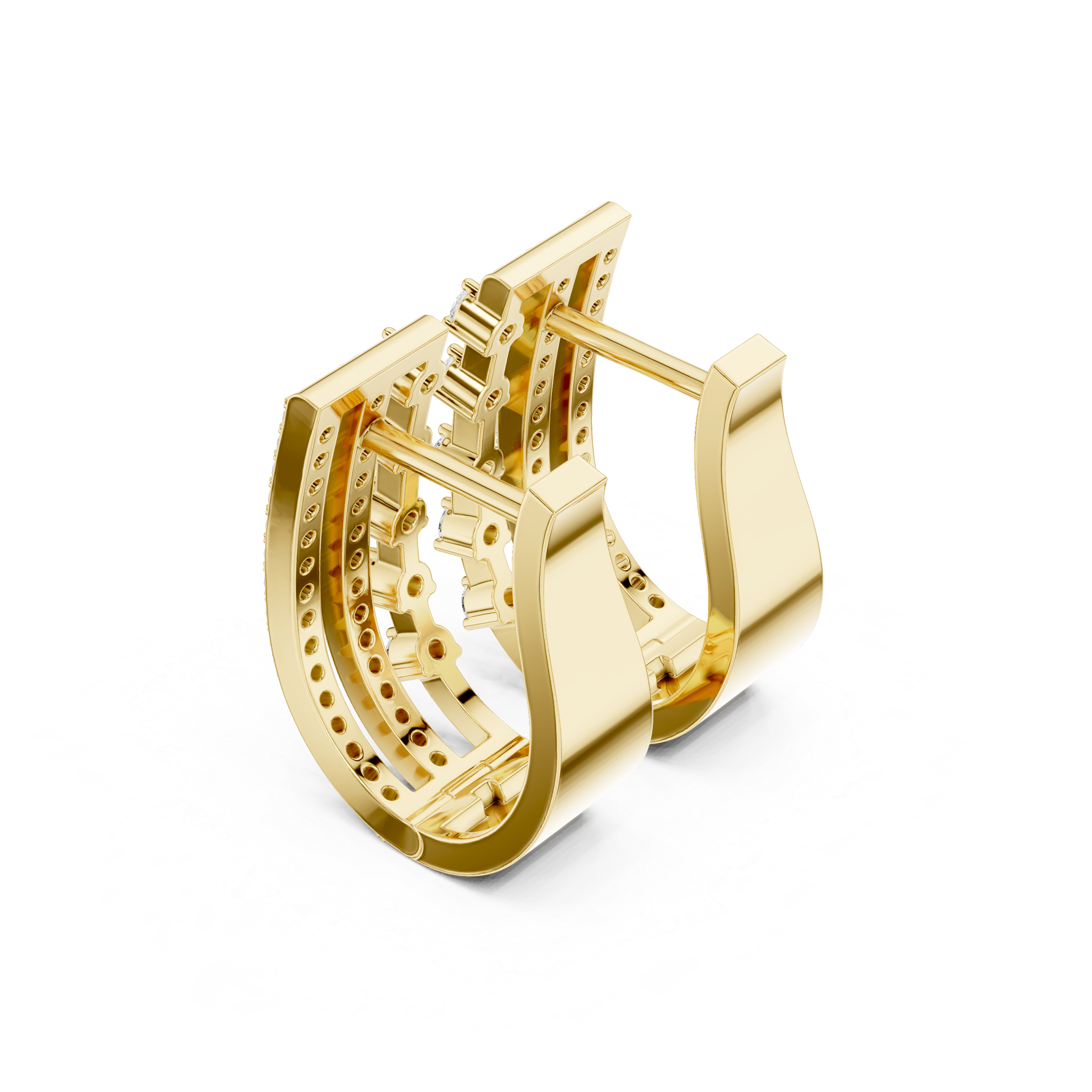 Floral Bloom lab grown diamond earring design