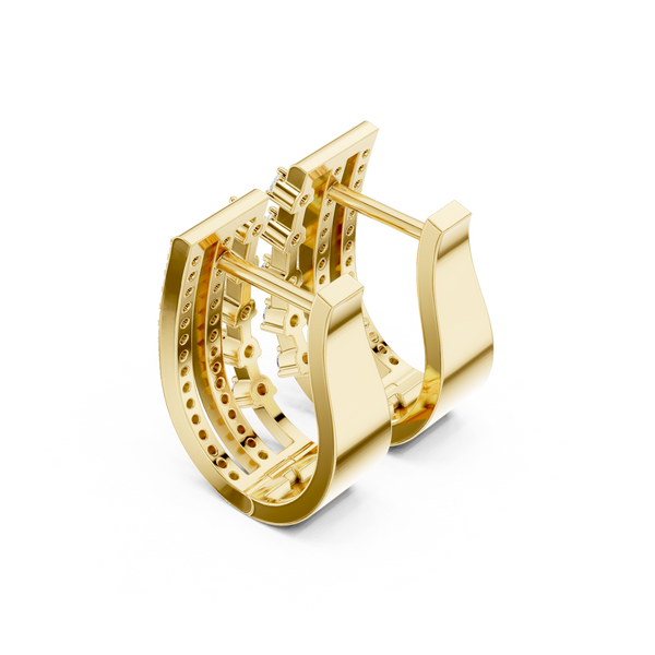 Floral Bloom lab grown diamond earring design