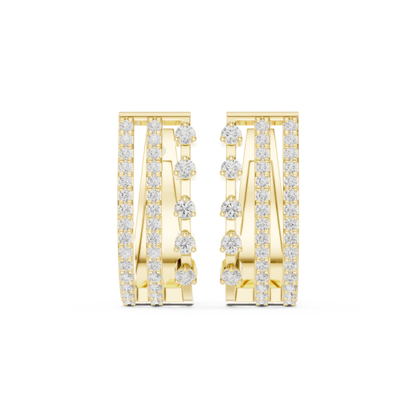 Floral Bloom lab grown diamond earring design