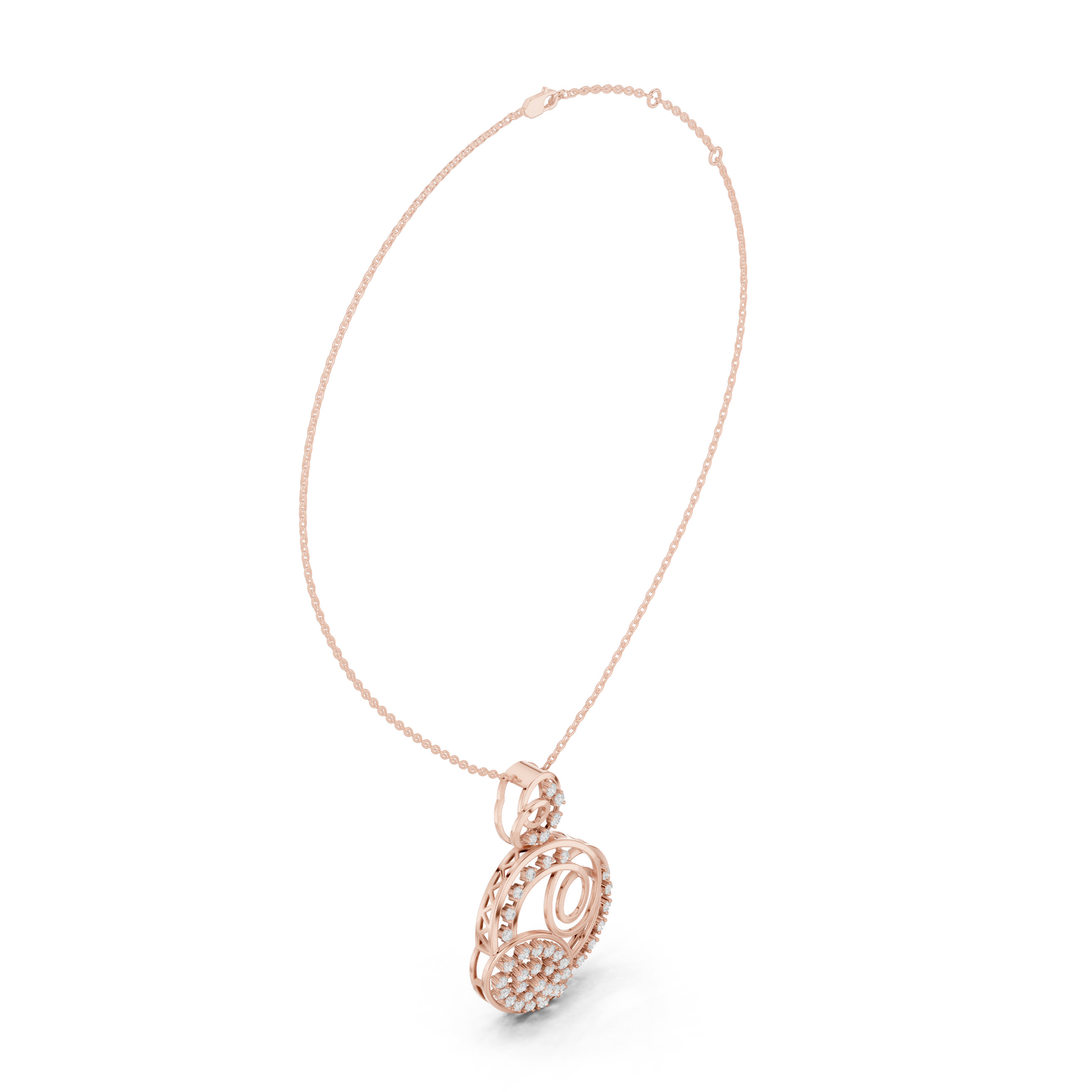 Amour Heart Lab Grown Diamond Solitaire Pendant
