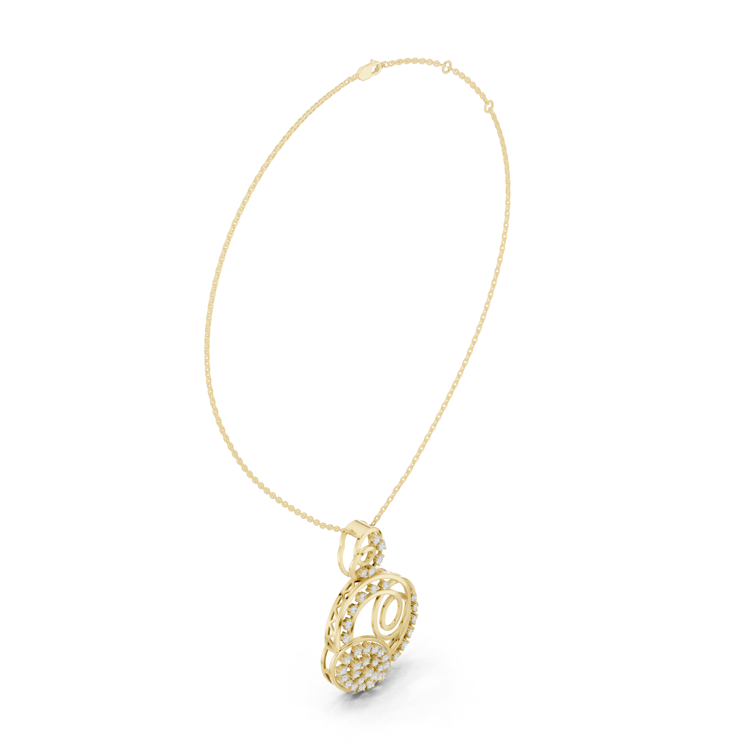 Amour Heart Lab Grown Diamond Solitaire Pendant