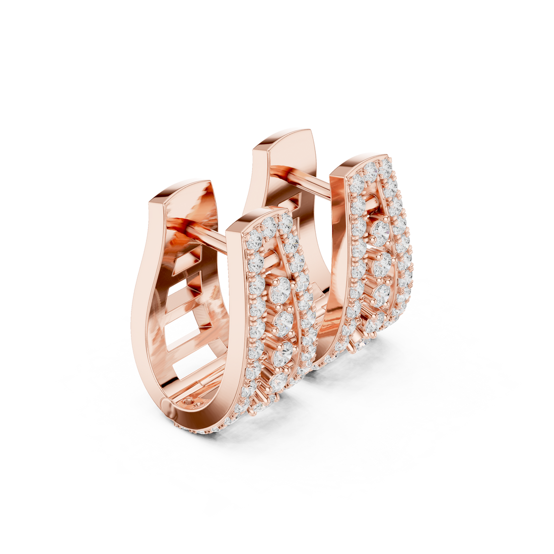 Custom Fit lab grown diamond earring design