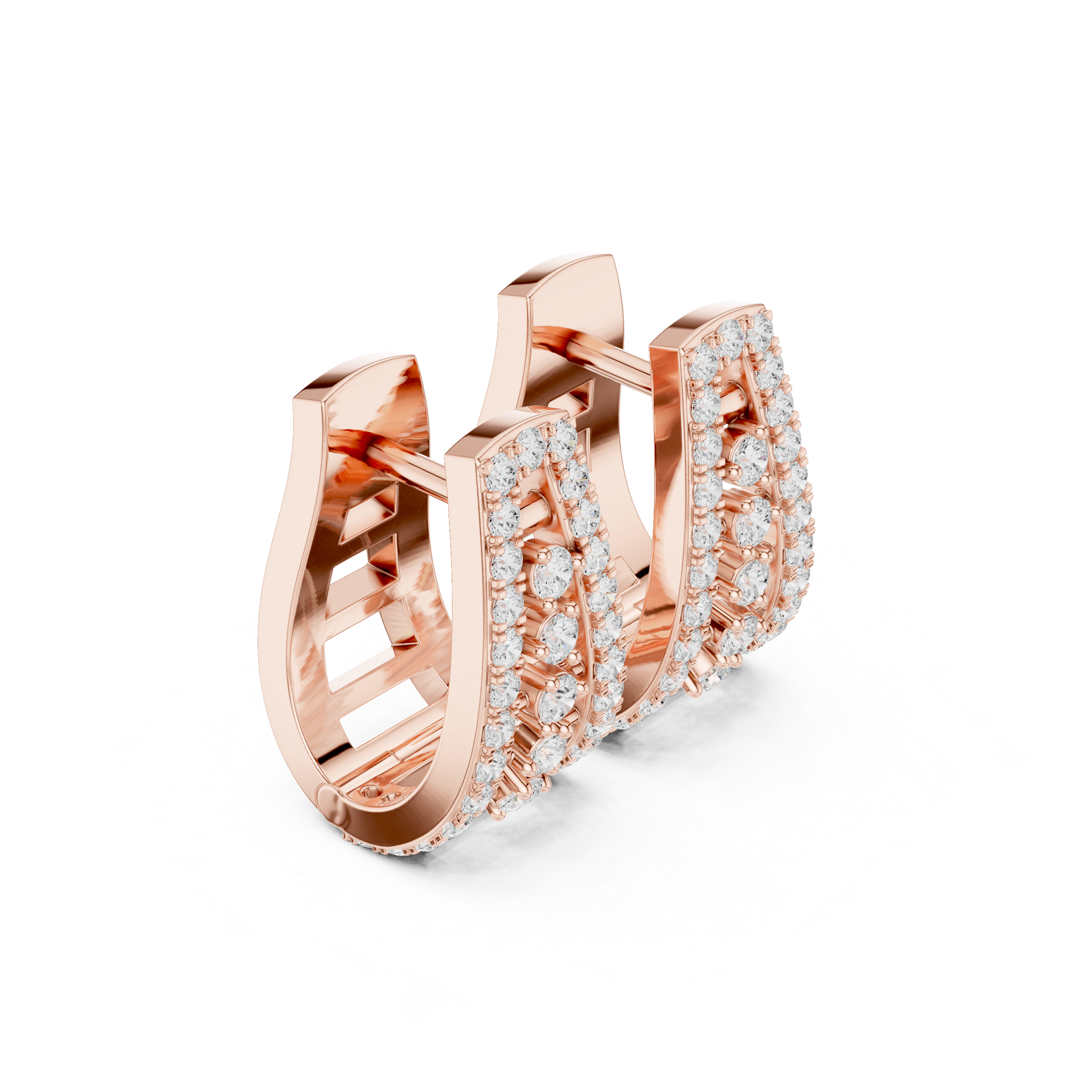 Custom Fit lab grown diamond earring design