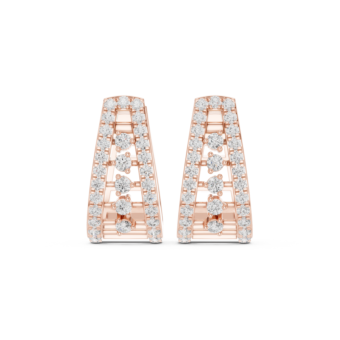 Custom Fit lab grown diamond earring design