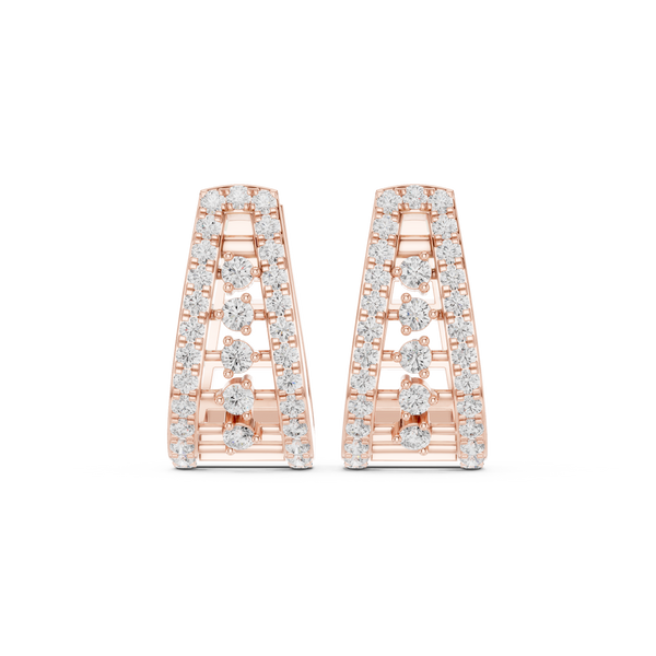 Custom Fit lab grown diamond earring design