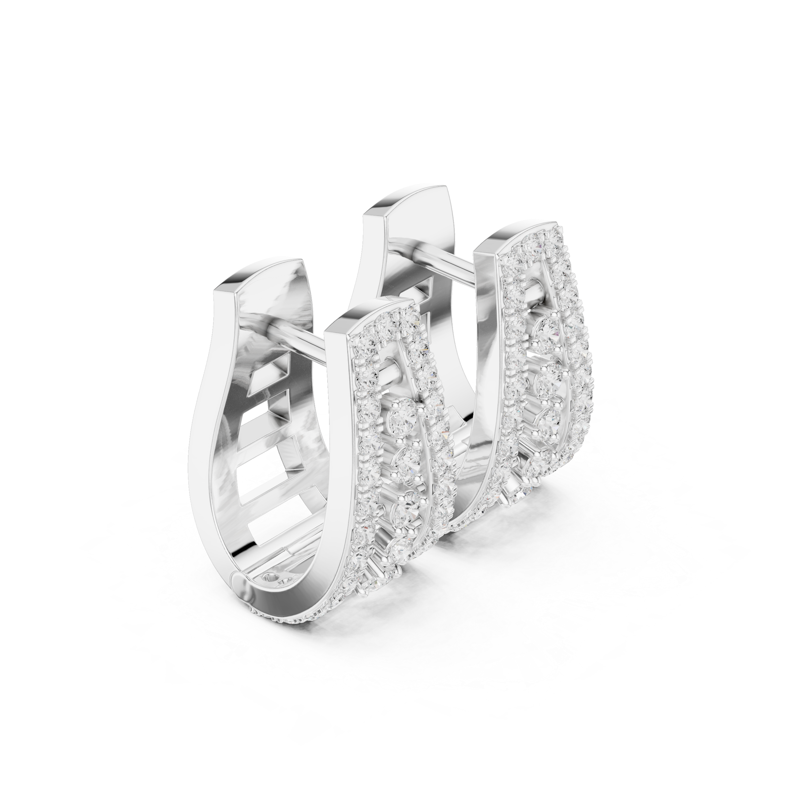 Custom Fit lab grown diamond earring design