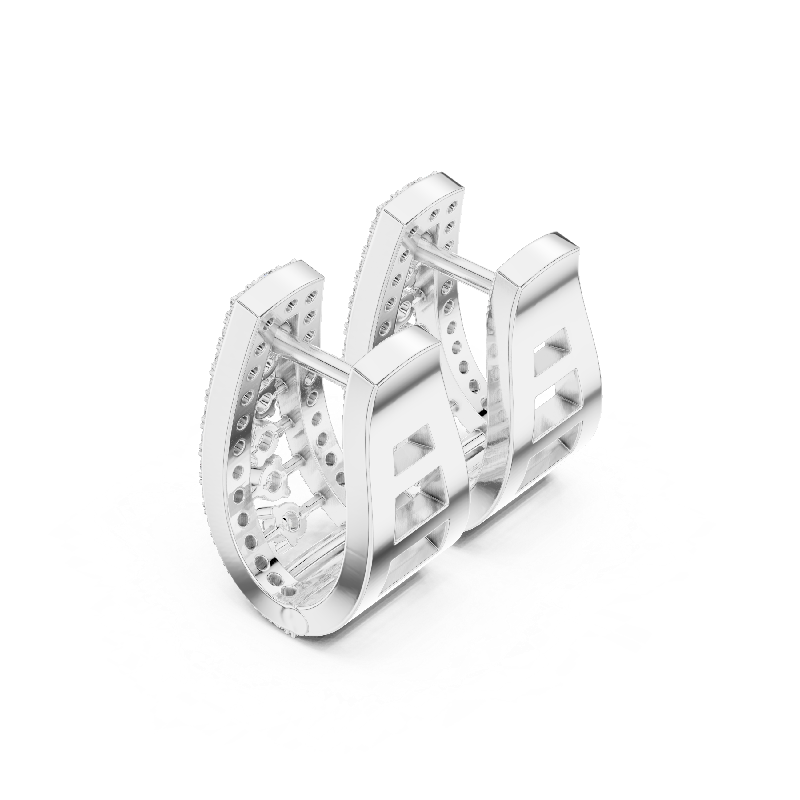 Custom Fit lab grown diamond earring design