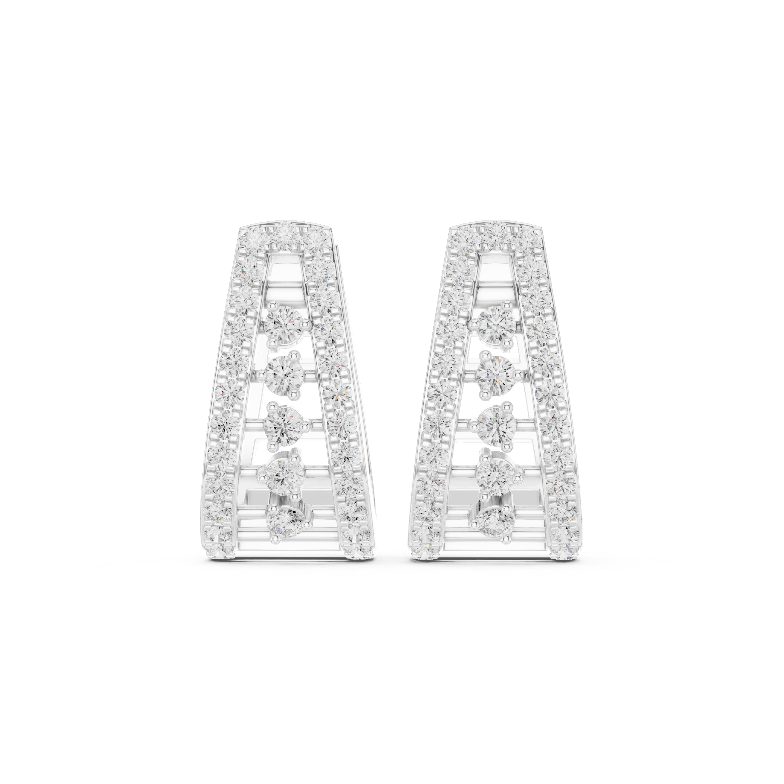 Custom Fit lab grown diamond earring design