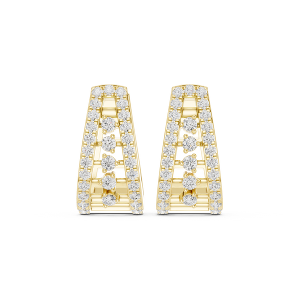 Custom Fit lab grown diamond earring design