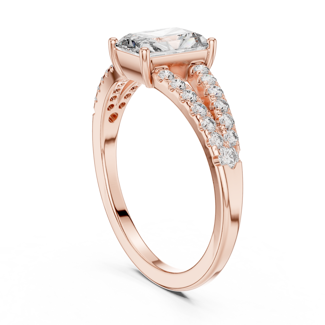 Ethereal Mist lab grown diamond ring