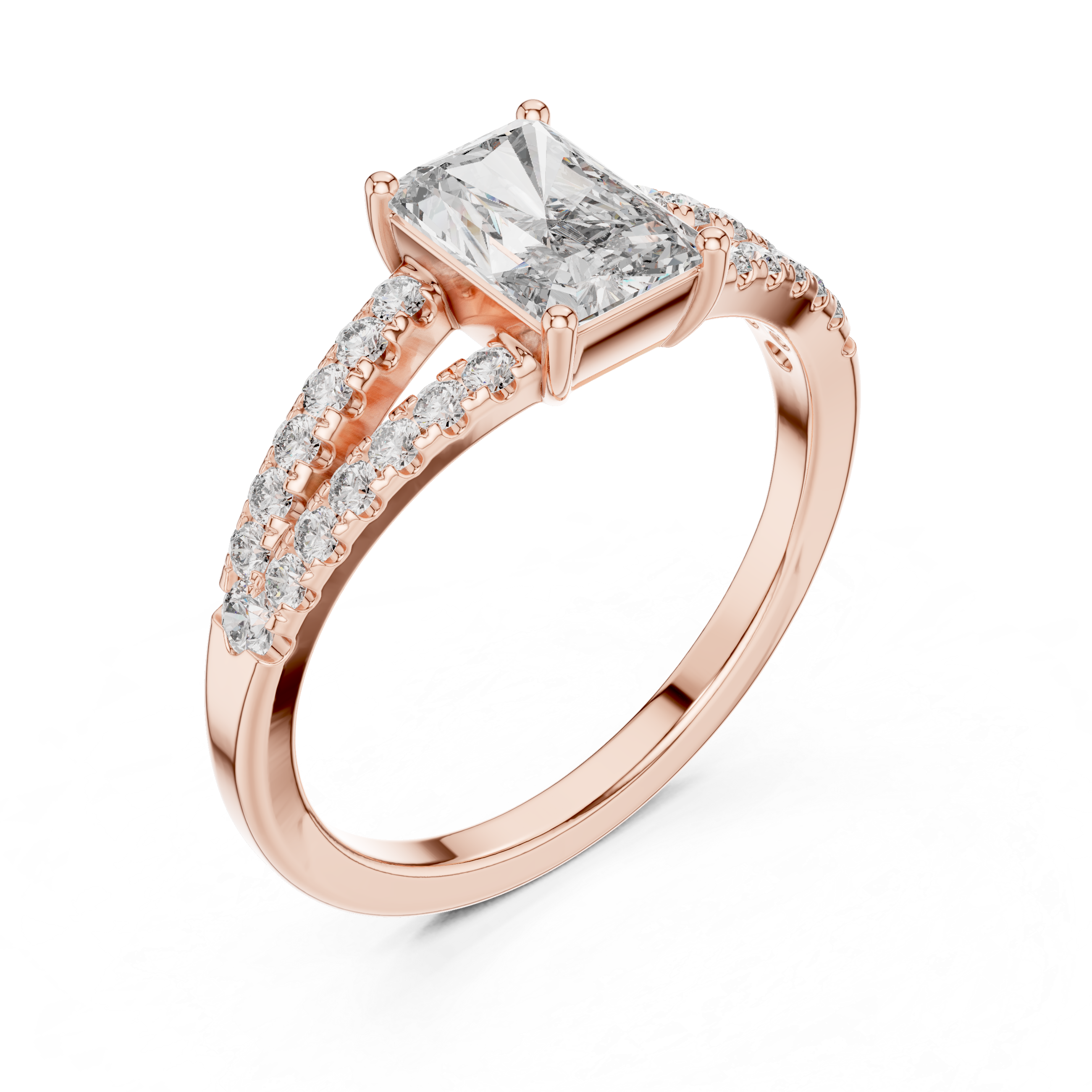 Ethereal Mist lab grown diamond ring