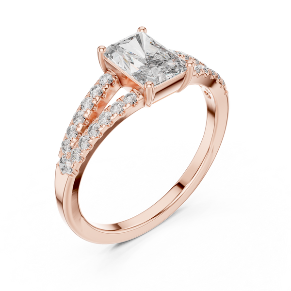Ethereal Mist lab grown diamond ring