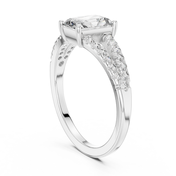 Ethereal Mist lab grown diamond ring